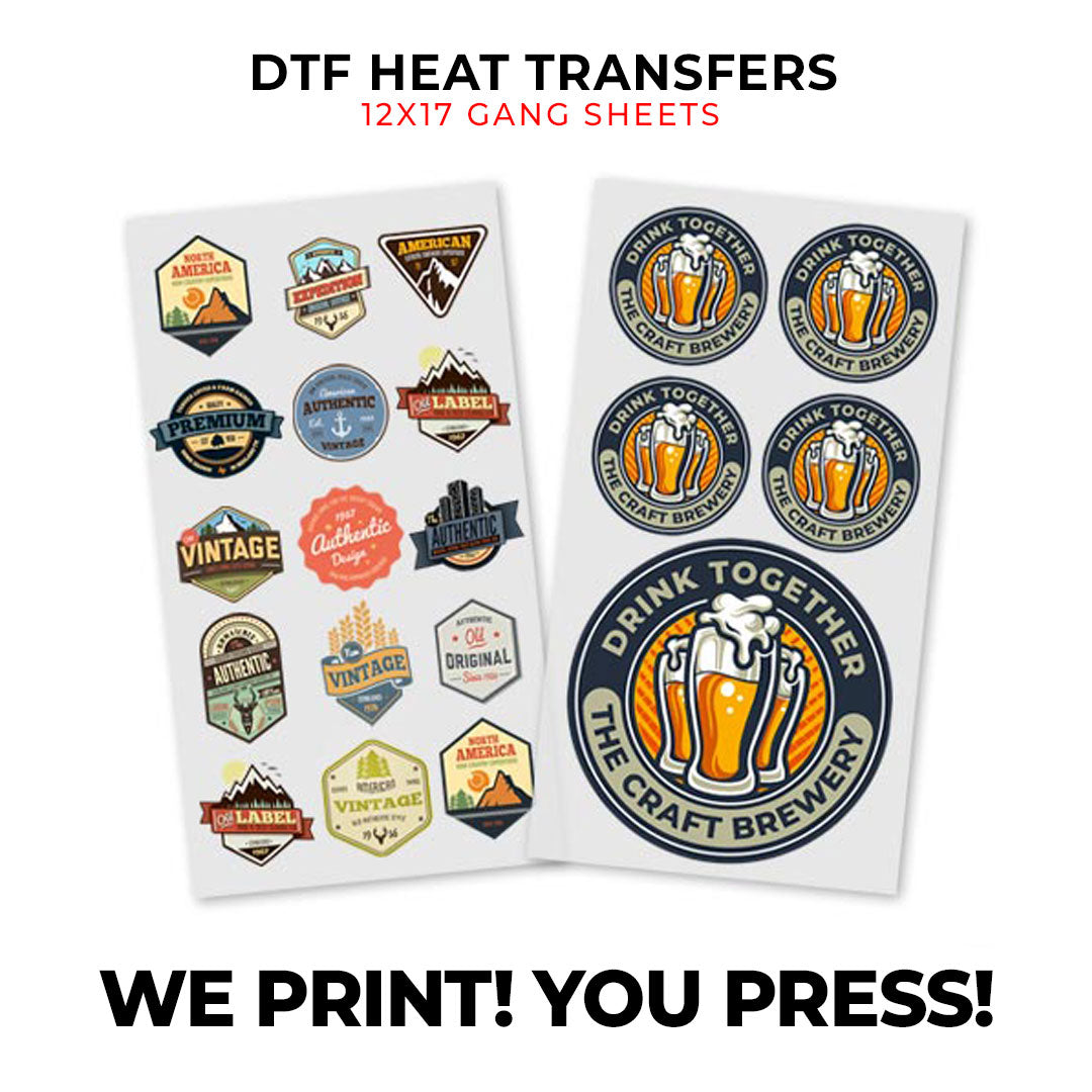 DTF Transfers Only (By Size)