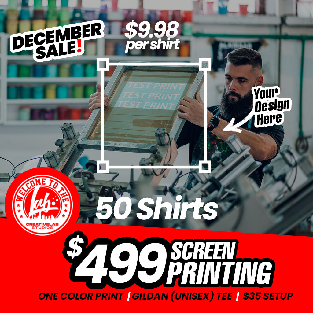 $499 (50) Screen Printed Shirts Special